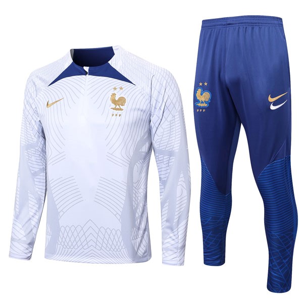 Sudadera De Training Francia 2022 2023 Blanco Azul